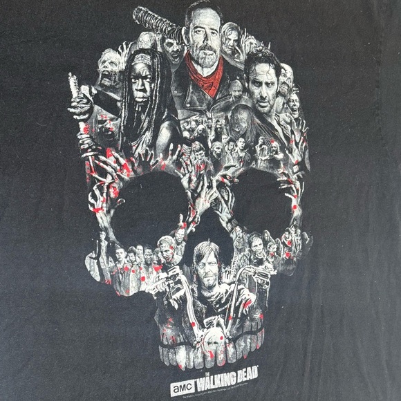 The Walking Dead T-Shirt - Negan Skull - AMC - Mens 2XL - Black - Picture 3 of 6